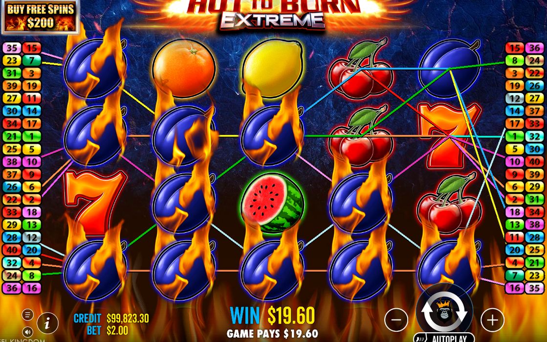 Free Spins im Vollbild vor rot-oranger Feuerkulisse
